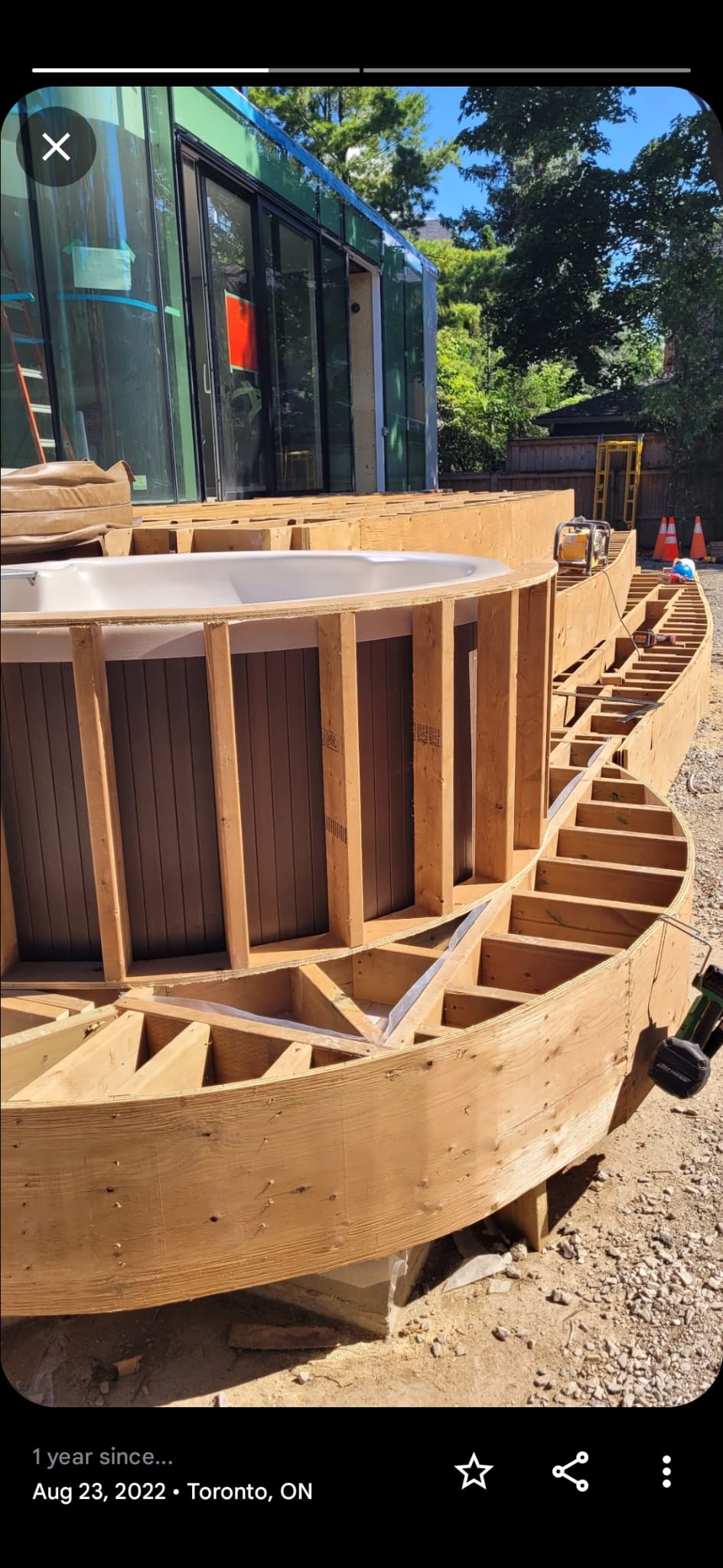 Deck & hot tub framing — Forest Hill