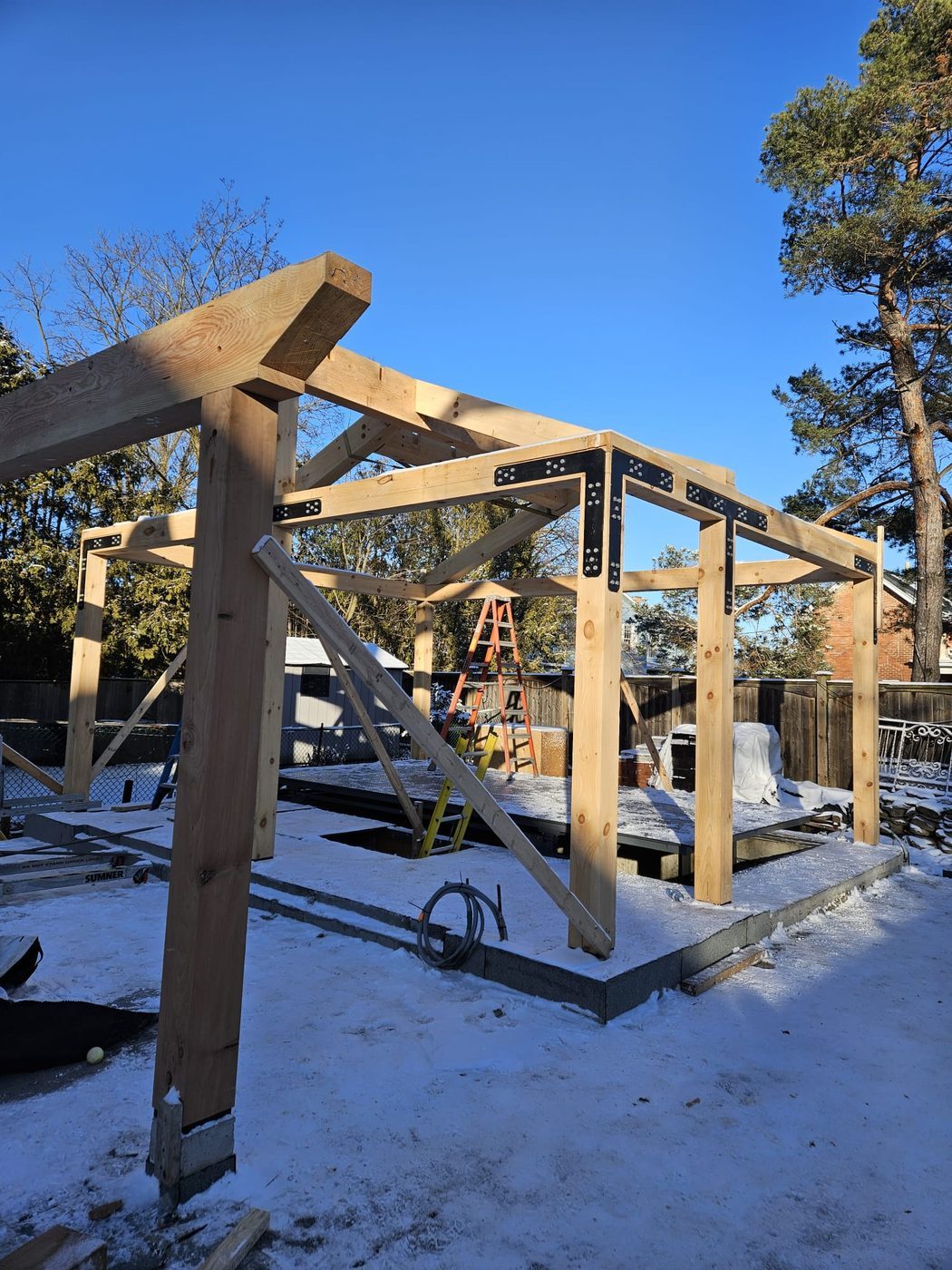 Rosedale timber frame project