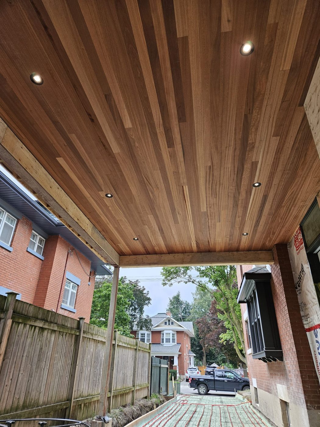 Sapele T&G ceiling — Forest Hill
