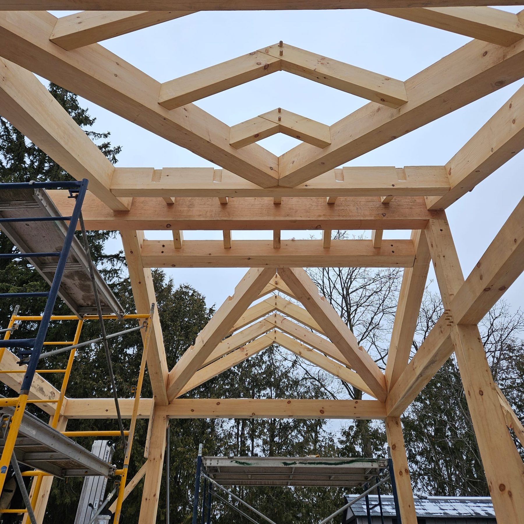Timber frame carpentry