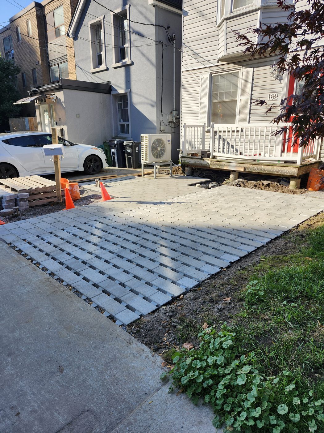 Leaside driveway after rebuild