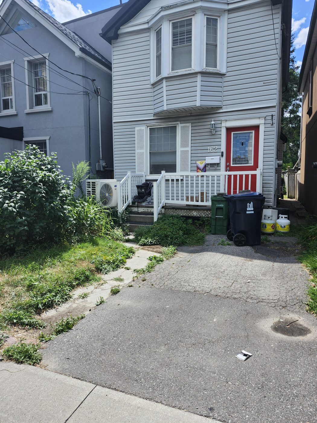 Leaside driveway before rebuild