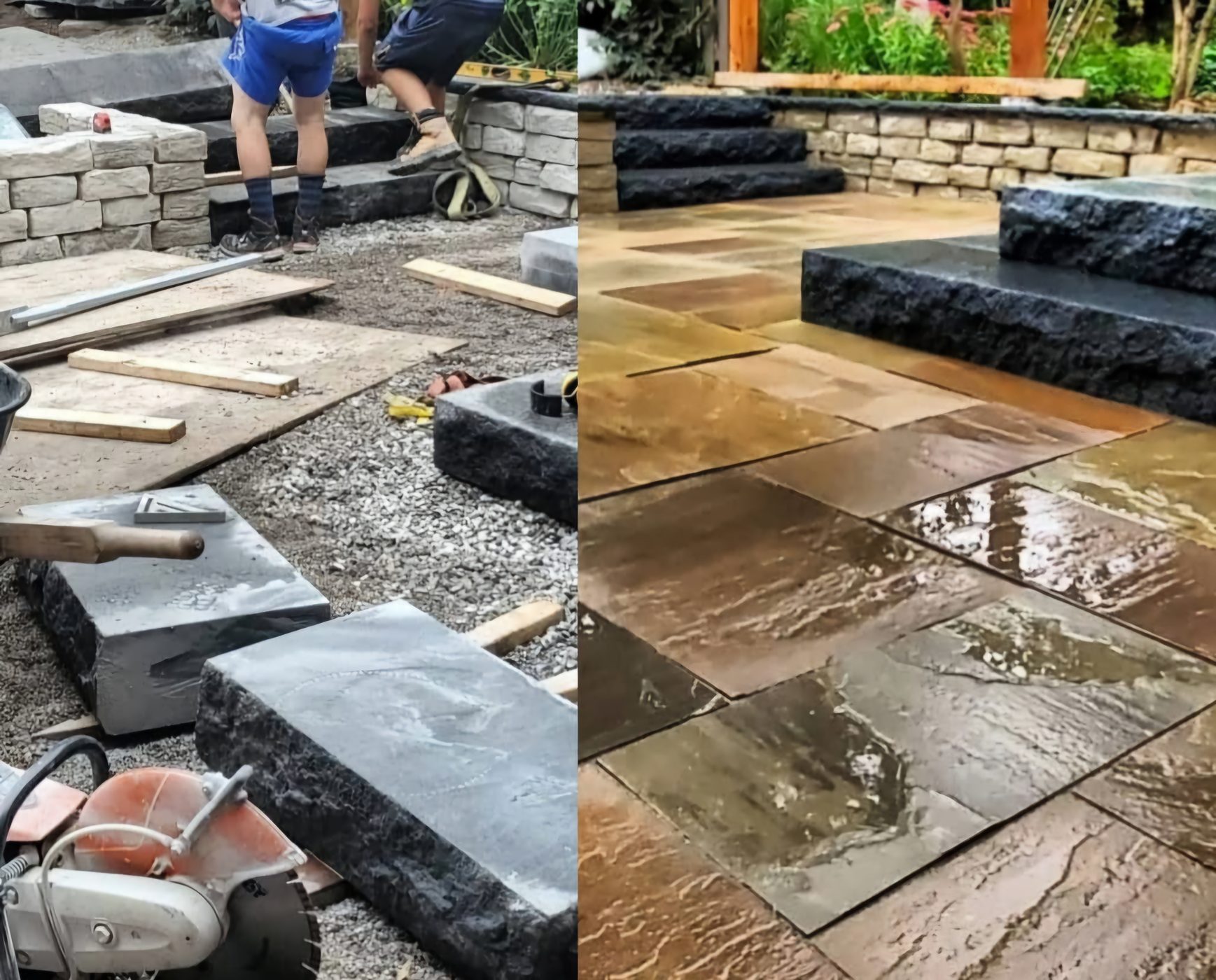 Stone patio — The Beaches